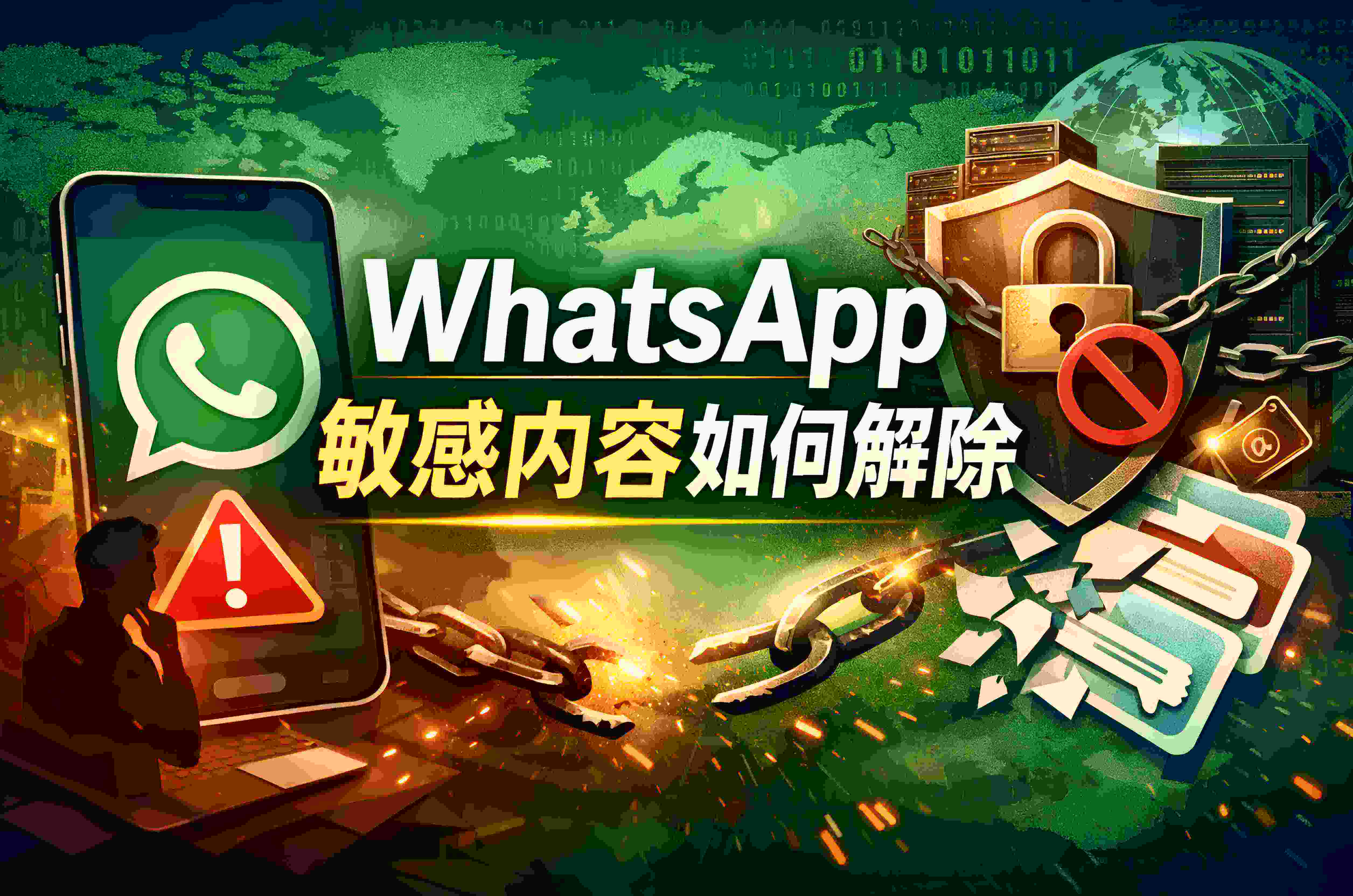 有什么办法可以解除WhatsApp上的敏感内容限制?