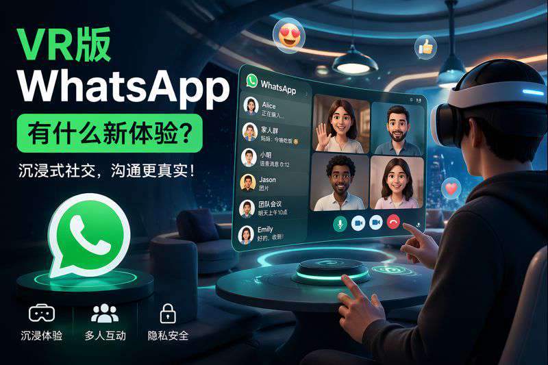 怎样体验沉浸式社交版 WhatsApp 的 VR 功能?